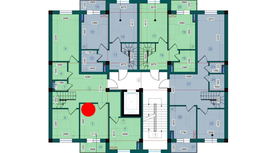 3-xonali xonadon 162.7 m²  7/7 qavat | Bristol Turar-joy majmuasi