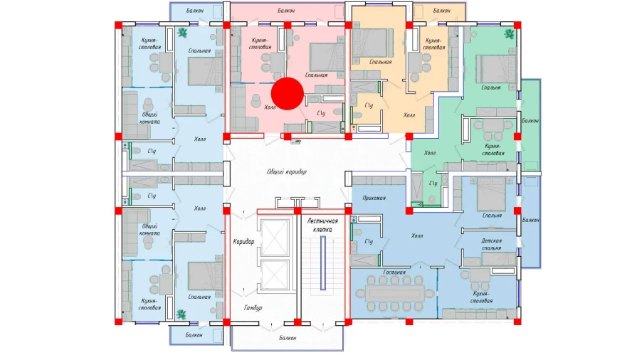 1-комнатная квартира 49.03 м²  5/5 этаж