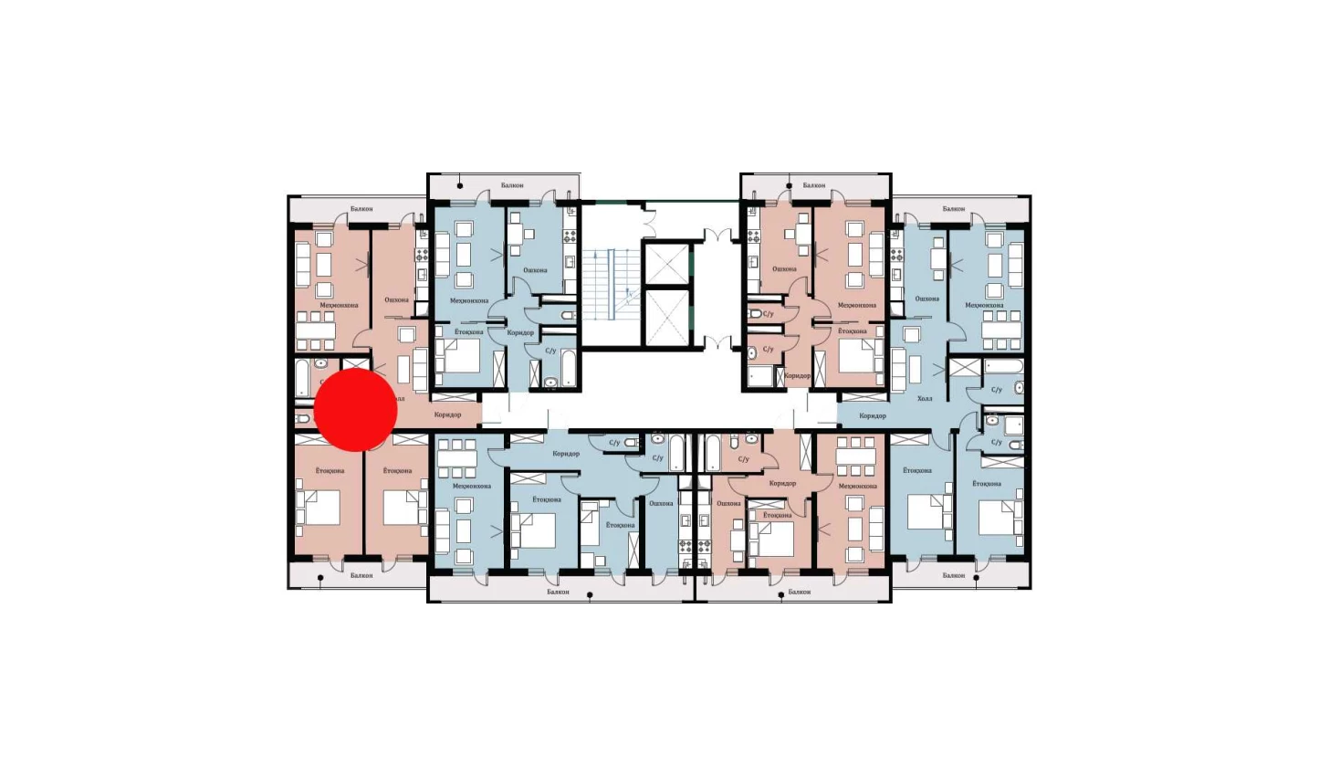 3-комн. квартира 87.65 м²  12/16 этаж | Жилой комплекс SOKIN DIYOR