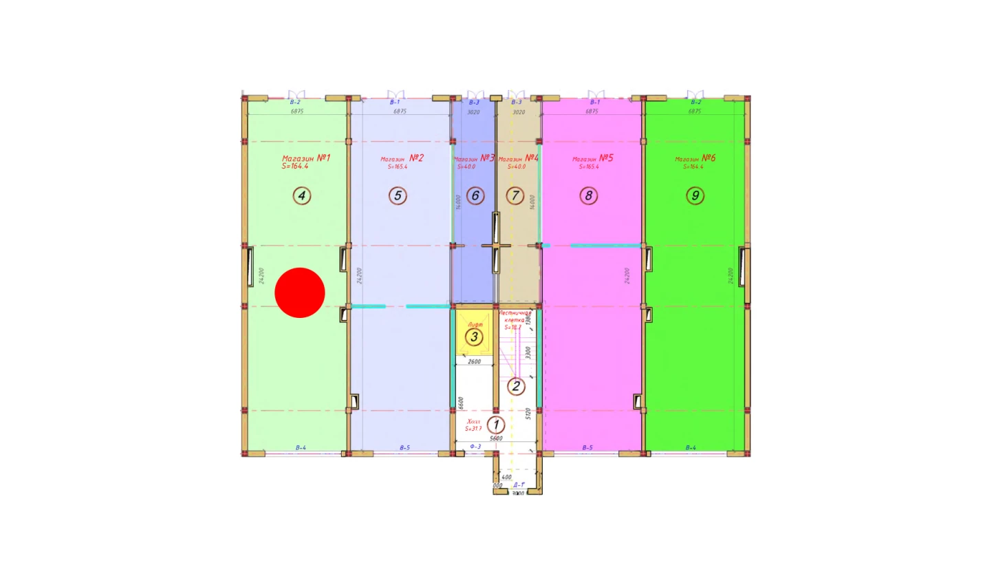 1-комнатная квартира 162.3 м²  1/1 этаж