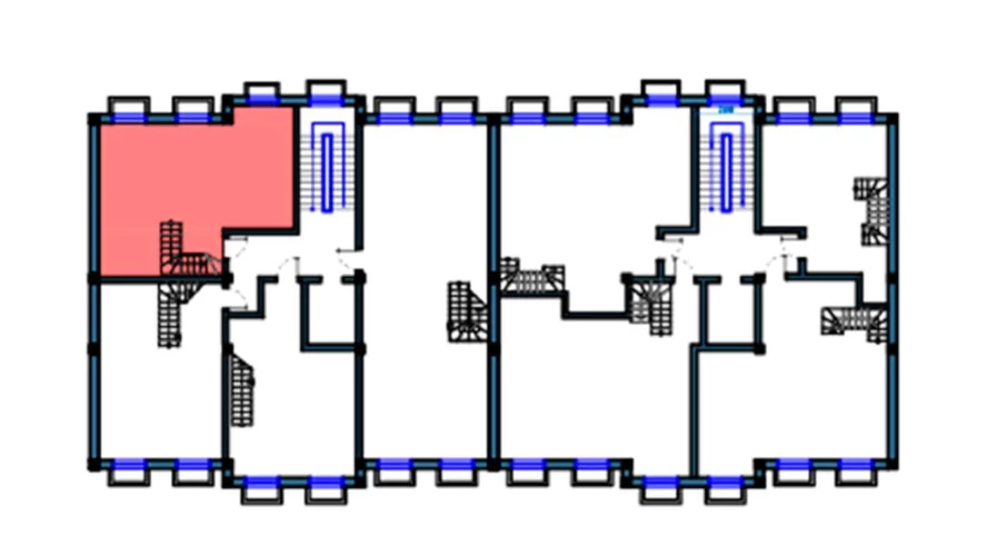 2-xonali xonadon 59.5 m²  1/1 qavat