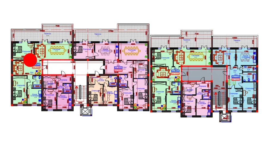 6-комнатная квартира 60 м²  9/9 этаж