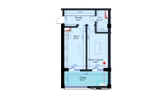 1-комн. квартира 58.7 м²  6/14 этаж | Жилой комплекс Avia Palace