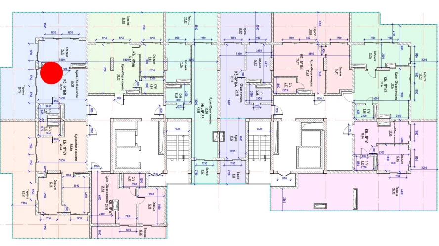 1-xonali xonadon 26.91 m²  17/17 qavat