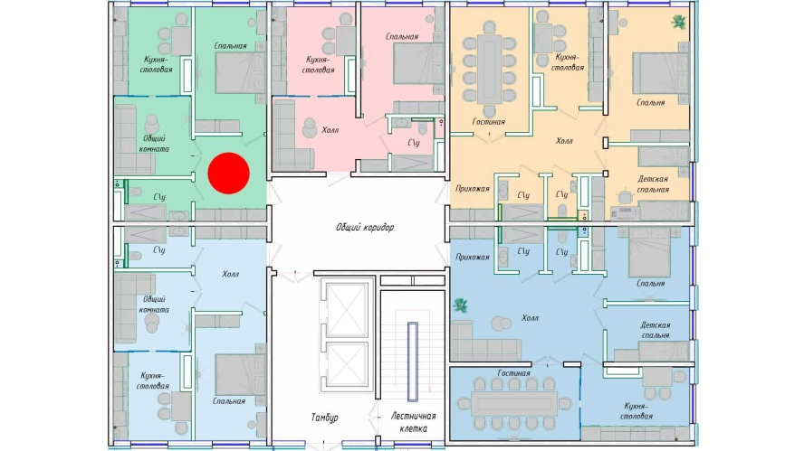 2-комнатная квартира 50.85 м²  1/1 этаж