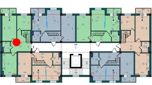 2-xonali xonadon 121.6 m²  5/5 qavat | Bristol Turar-joy majmuasi