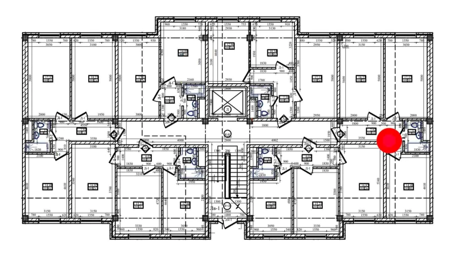 2-xonali xonadon 61.8 m²  1/1 qavat