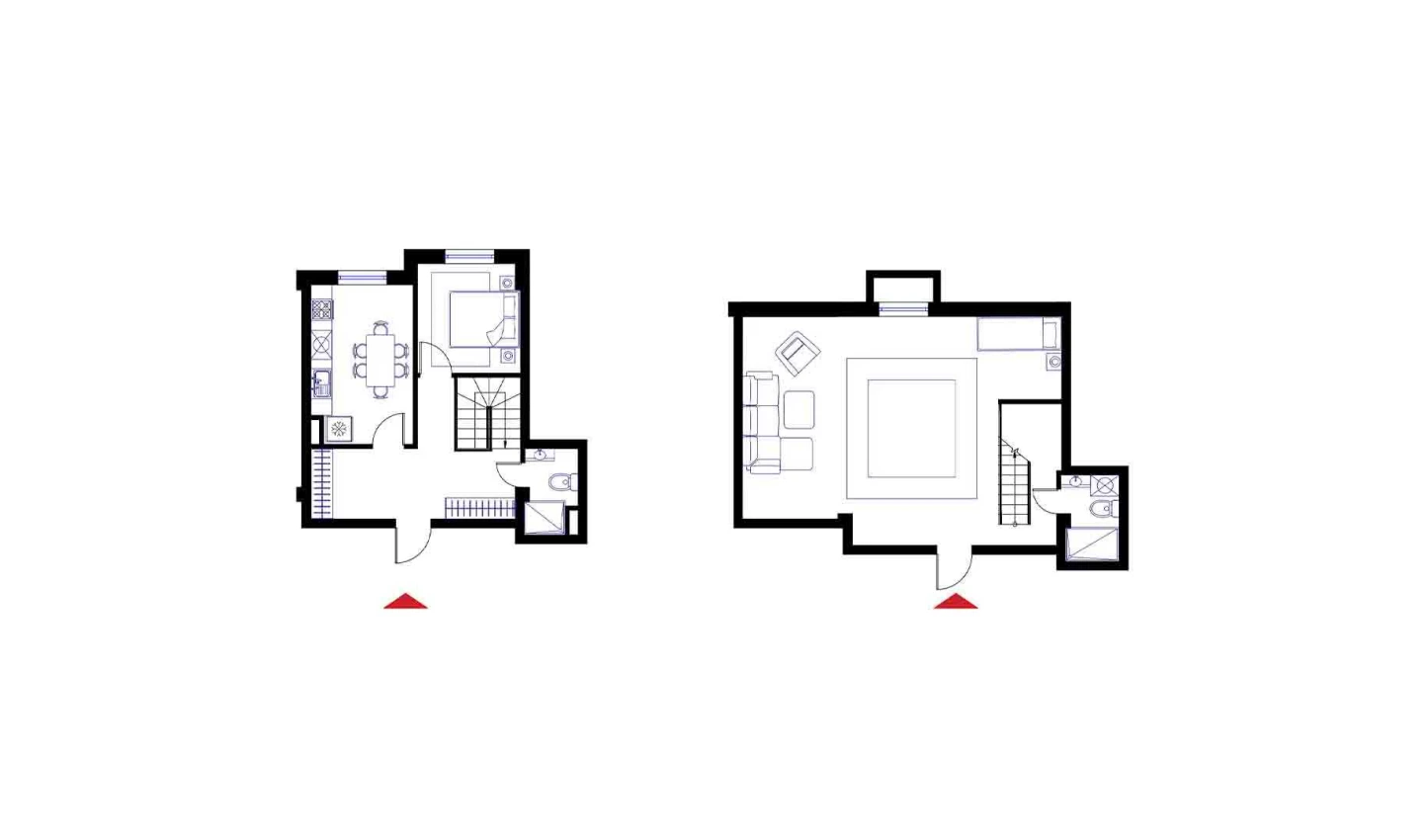 1-комнатная квартира 44.8 м²  1/1 этаж