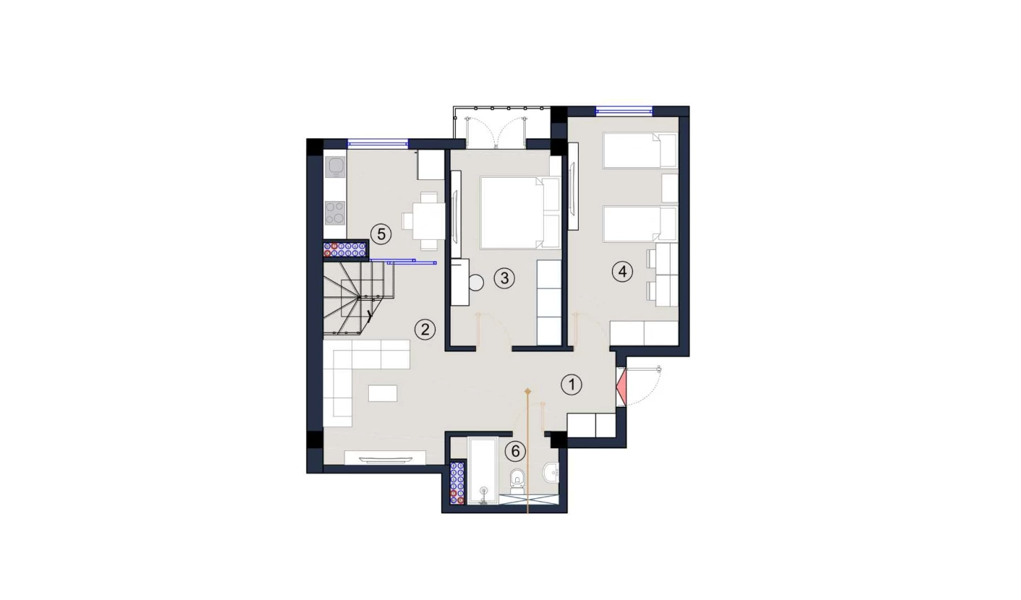 2-комнатная квартира 67 м²  9/9 этаж