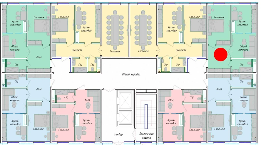 2-xonali xonadon 50.85 m²  1/1 qavat