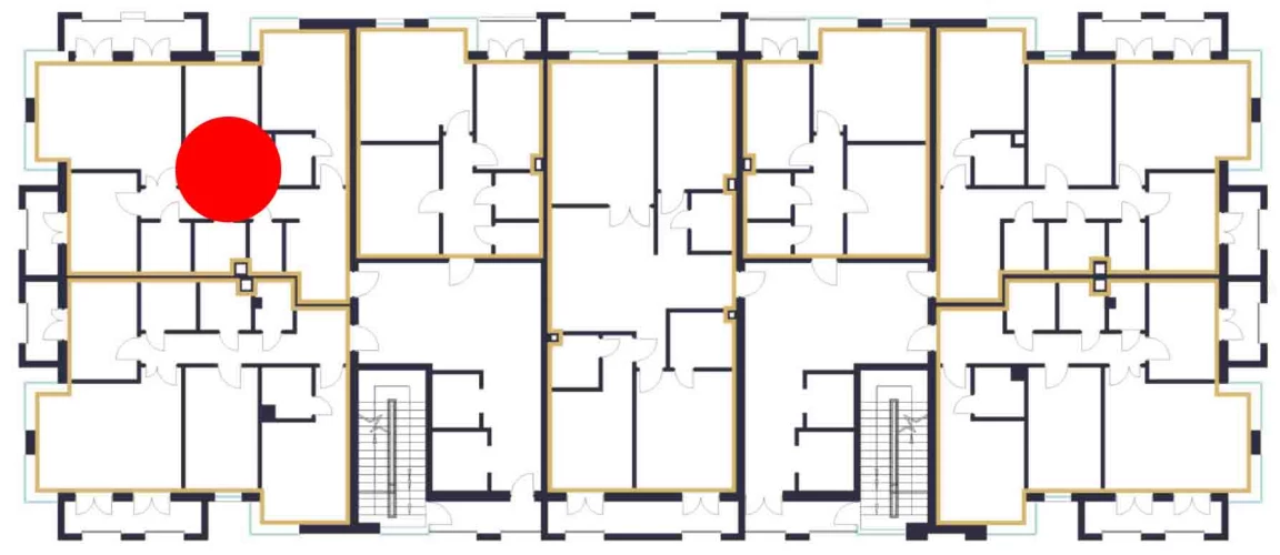 3-xonali xonadon 99.82 m²  6/6 qavat