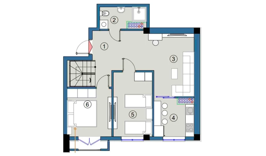 2-xonali xonadon 137.5 m²  9/9 qavat | FLORYA RESIDENCE Turar-joy majmuasi