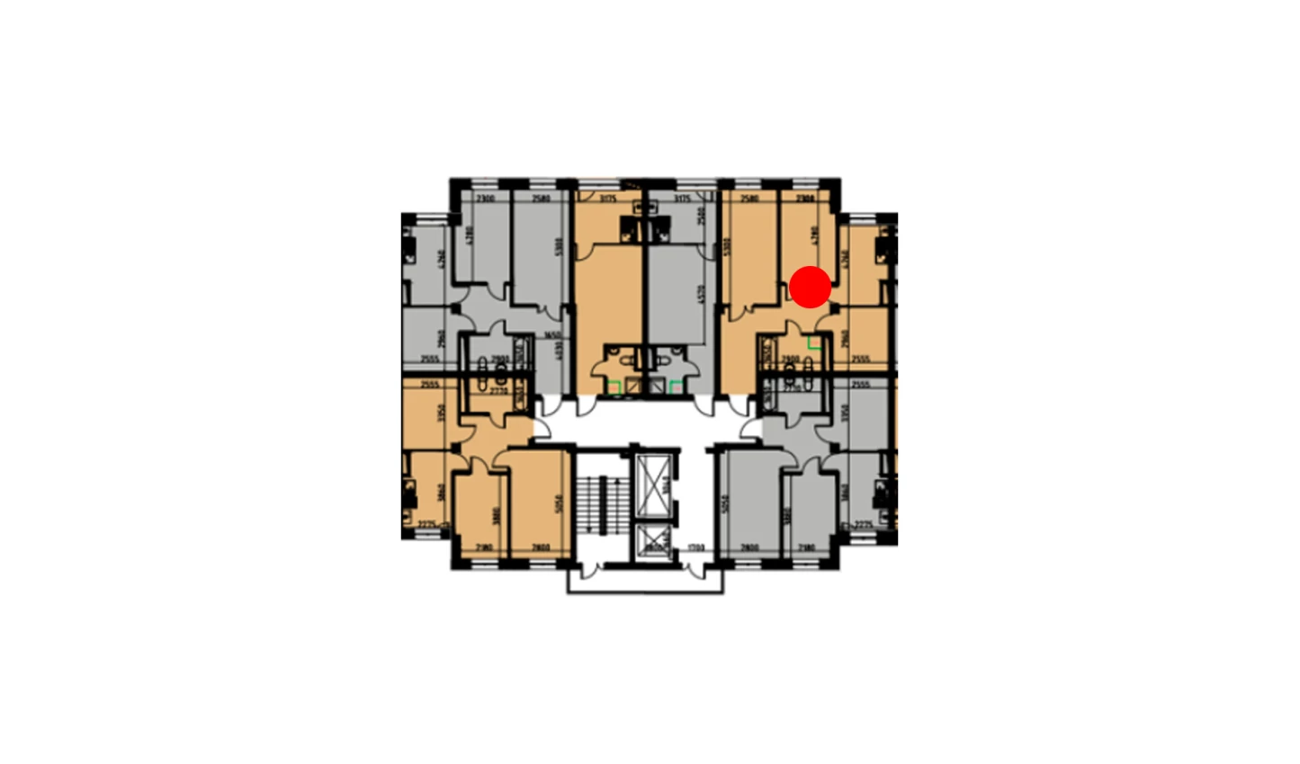 2-комнатная квартира 66.09 м²  2/2 этаж