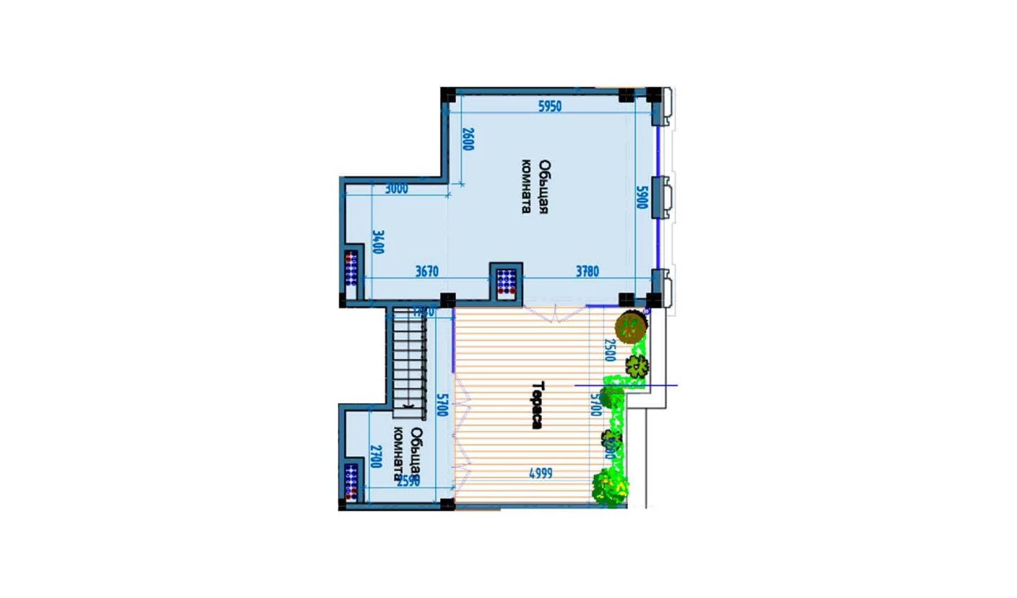 3-комнатная квартира 88 м²  9/9 этаж