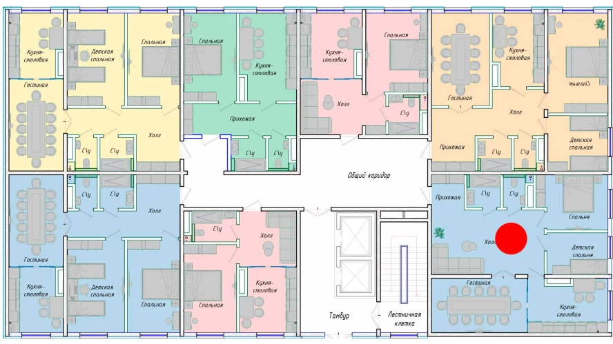 3-xonali xonadon 79.39 m²  1/1 qavat