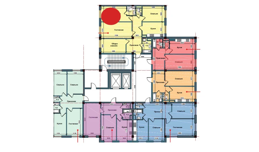 4-xonali xonadon 109.3 m²  2/10 qavat | NUR BARAKA Turar-joy majmuasi