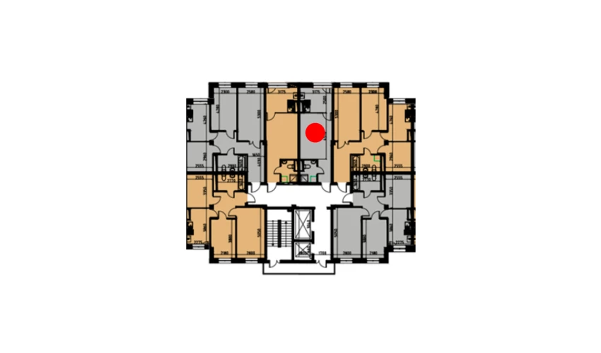 1-комнатная квартира 29.14 м²  2/2 этаж