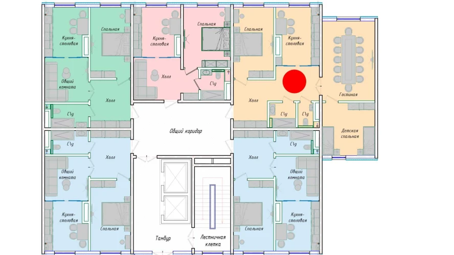 3-комнатная квартира 87.34 м²  1/1 этаж