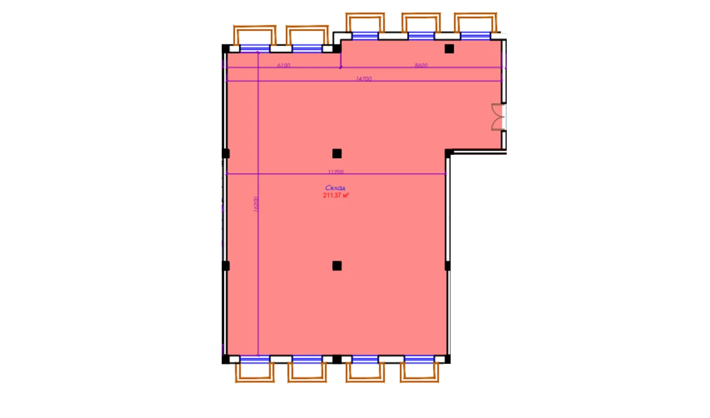 1-xonali xonadon 211.37 m²  0/0 qavat