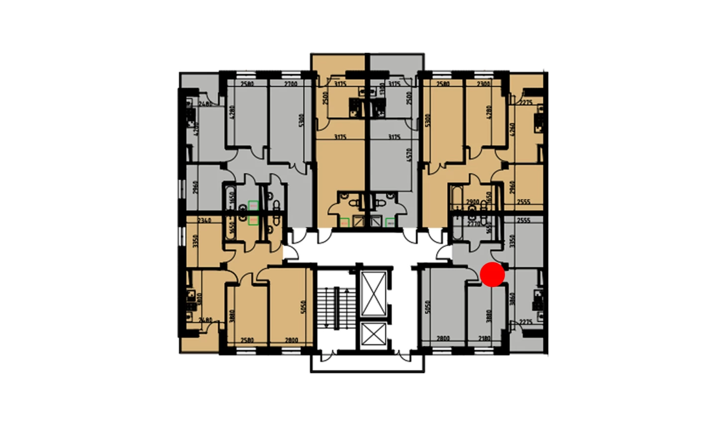 2-комнатная квартира 60.4 м²  3/3 этаж