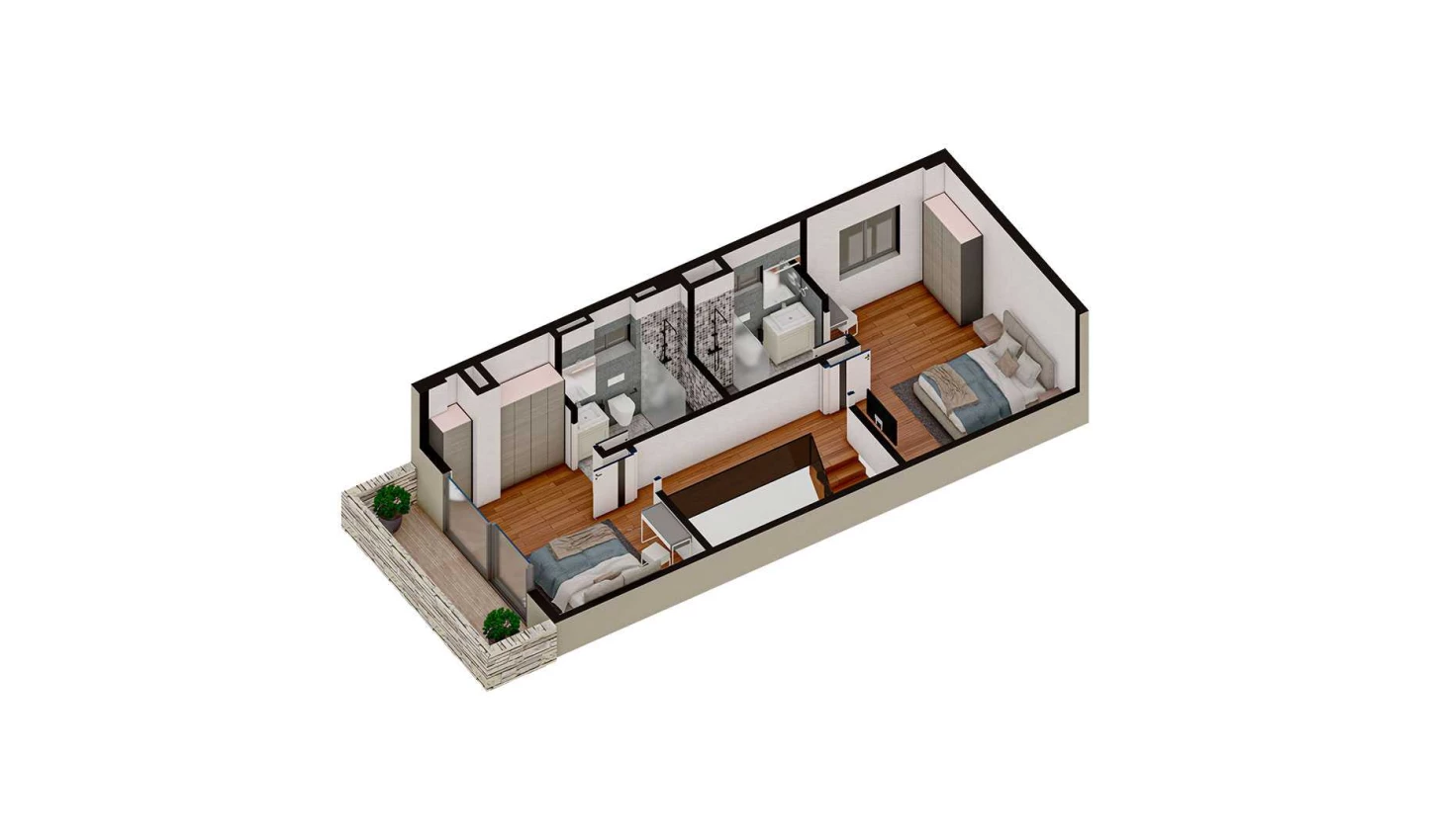 4-комнатная квартира 106.259 м²  2/2 этаж