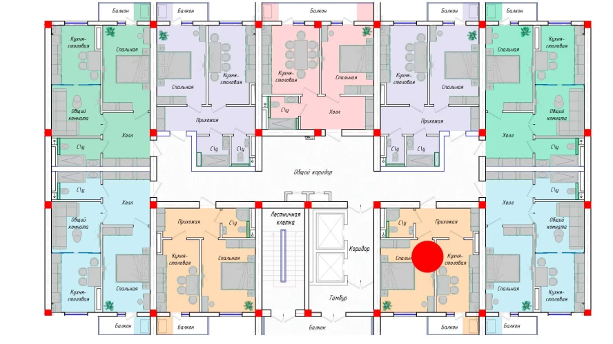 1-комнатная квартира 36.99 м²  3/3 этаж