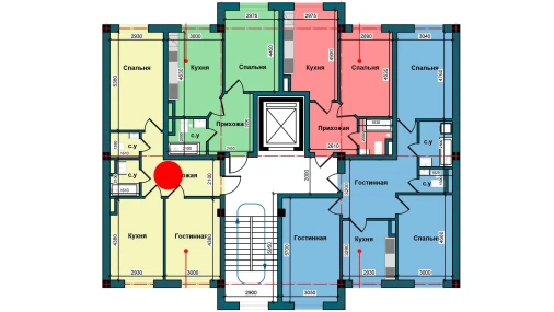 2-xonali xonadon 60.4 m²  2/9 qavat | NUR BARAKA Turar-joy majmuasi