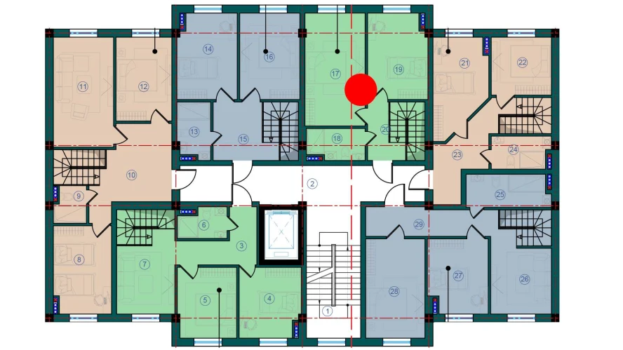 1-комн. квартира 87.8 м²  7/7 этаж | Жилой комплекс Bristol