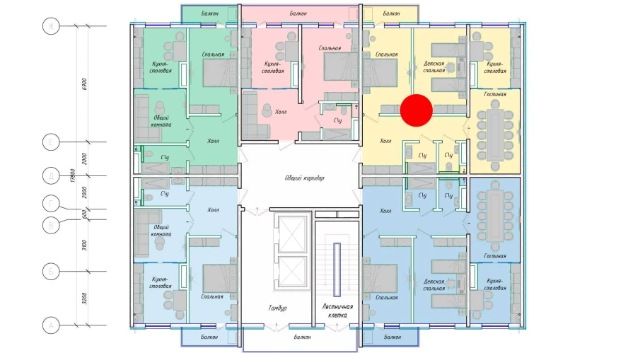 3-комн. квартира 80.74 м²  12/12 этаж | Жилой комплекс SERGELI CITY