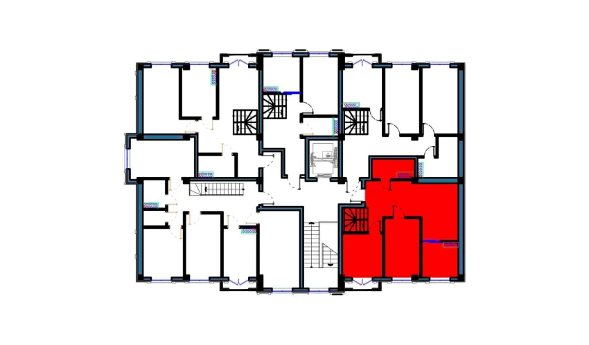 2-xonali xonadon 137.5 m²  9/9 qavat | FLORYA RESIDENCE Turar-joy majmuasi