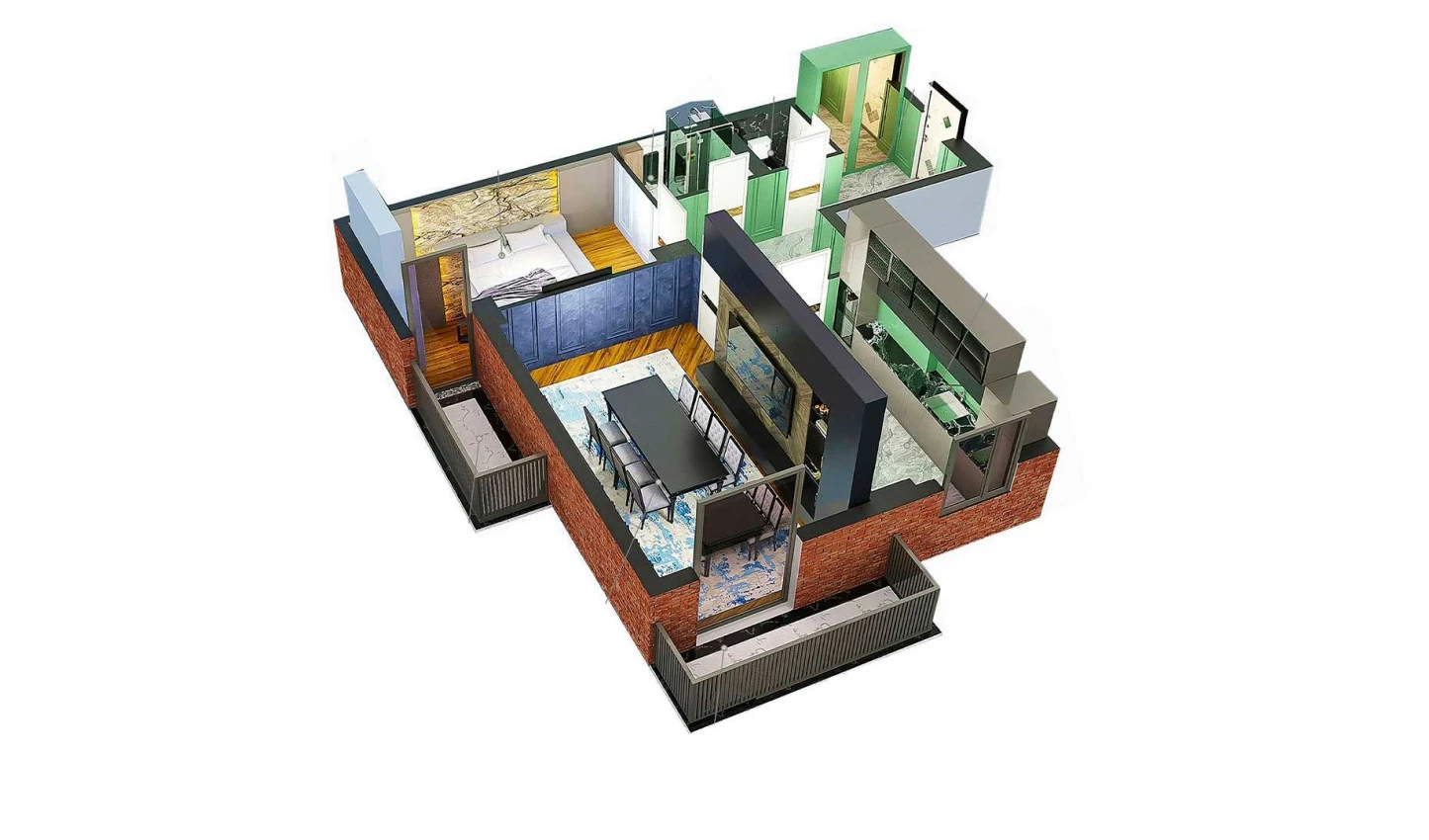 2-комнатная квартира 72.27 м²  2/2 этаж