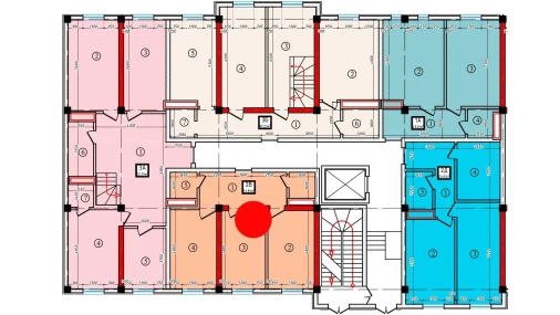 2-xonali xonadon 53.89 m²  1/10 qavat | Ko'kcha-Oqtepa Turar-joy majmuasi