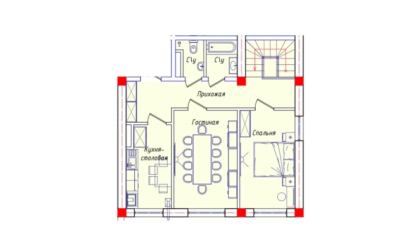 5-комнатная квартира 149.7 м²  1/8 этаж | Жилой комплекс STAR HOUSE RESIDENCE