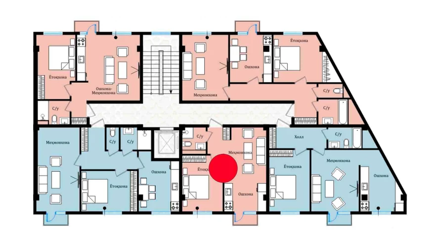 1-комнатная квартира 36.79 м²  2/2 этаж