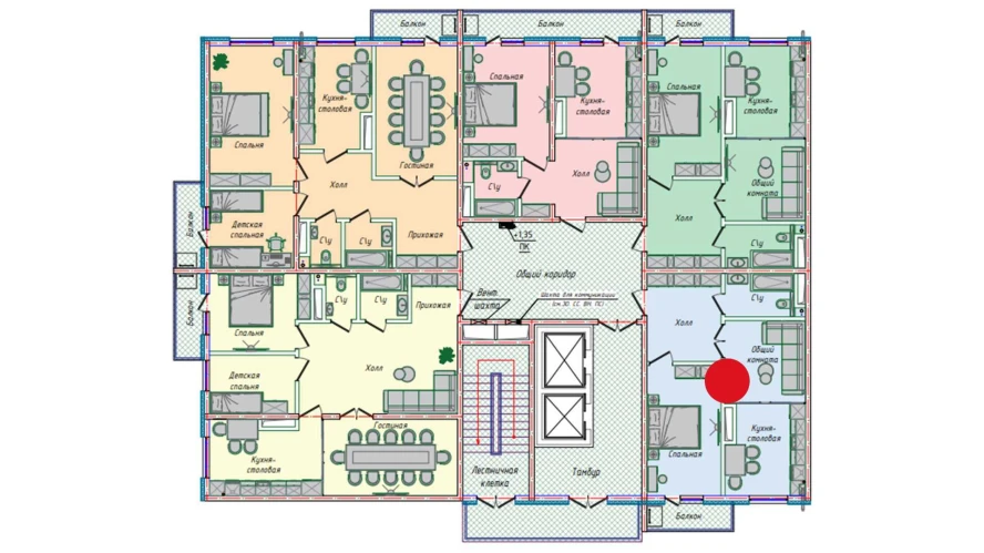 2-комнатная квартира 50.85 м²  14/14 этаж