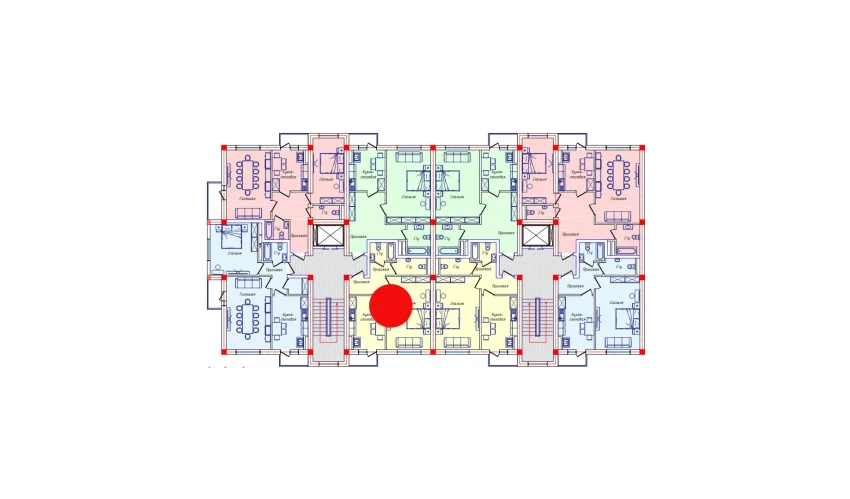 1-комнатная квартира 51.3 м²  6/6 этаж