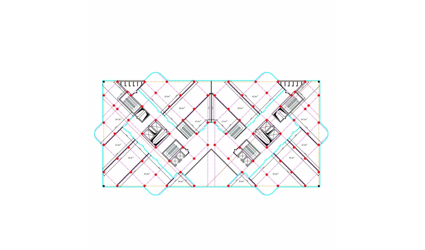 1-комнатная квартира 44.55 м²  4/4 этаж