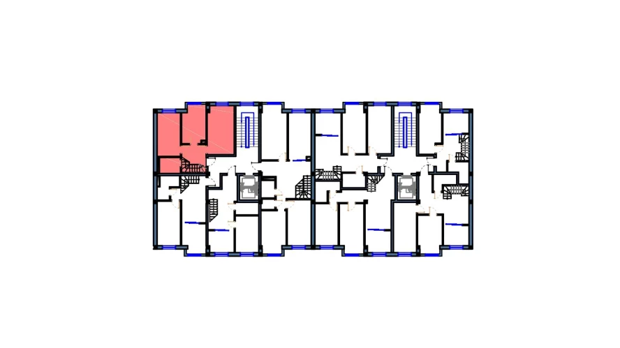 2-комнатная квартира 59.5 м²  1/1 этаж