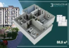 2-xonali xonadon 71.6 m²  3/7 qavat | G'IJDUVON CITY Turar-joy majmuasi