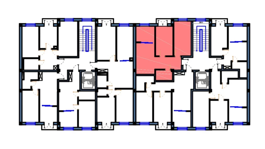 2-комнатная квартира 67 м²  8/8 этаж