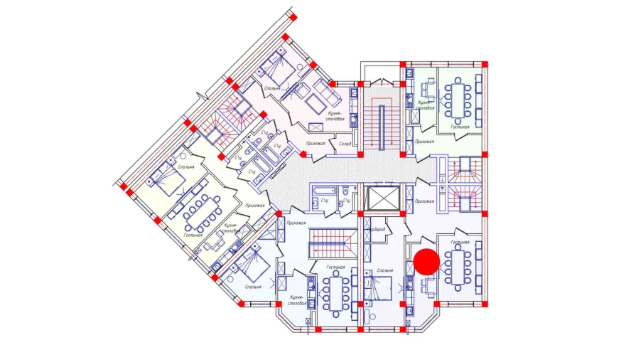 5-xonali xonadon 141.6 m²  1/1 qavat