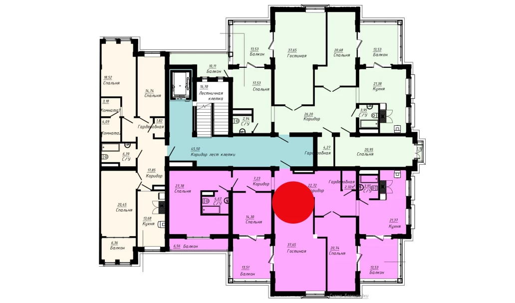 4-комнатная квартира 172.78 м²  10/10 этаж