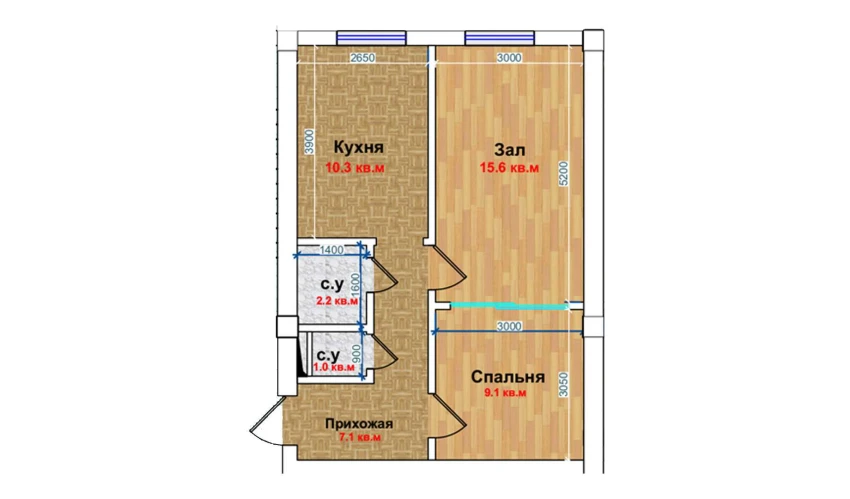 3-комнатная квартира 124.6 м²  1/6 этаж | Жилой комплекс MBG