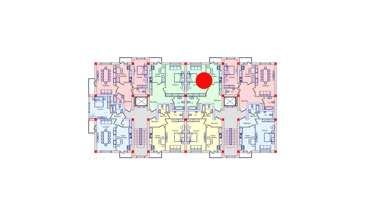 1-комнатная квартира 55.8 м²  2/2 этаж