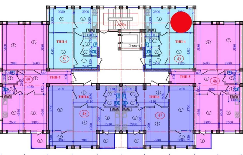 2-xonali xonadon 51.2 m²  7/7 qavat