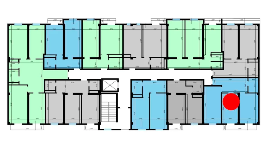 1-комнатная квартира 40.7 м²  5/5 этаж