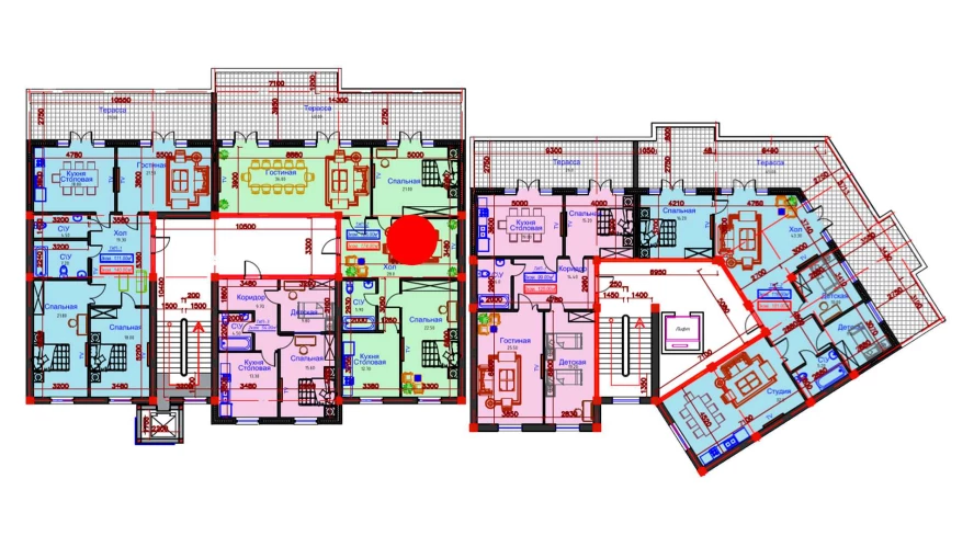 6-комнатная квартира 80.5 м²  9/9 этаж