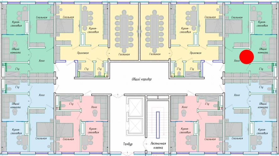 2-комнатная квартира 50.85 м²  1/1 этаж