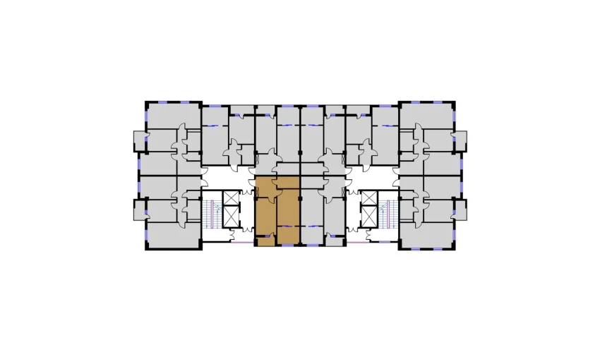 2-комнатная квартира 53.34 м²  11/16 этаж | Жилой комплекс BRILLIANT