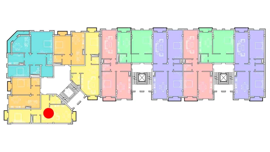 2-xonali xonadon 83.68 m²  7/8 qavat | Ziynat Capital Turar-joy majmuasi